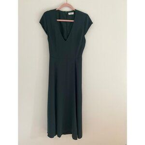 Babaton HAMPTONS Dark Green Size 6 Midi-Slit Dress